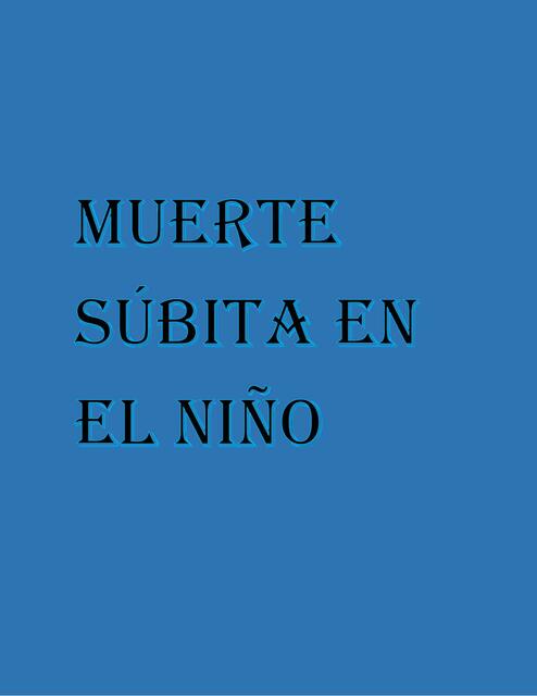 Muerte subita en el niño 