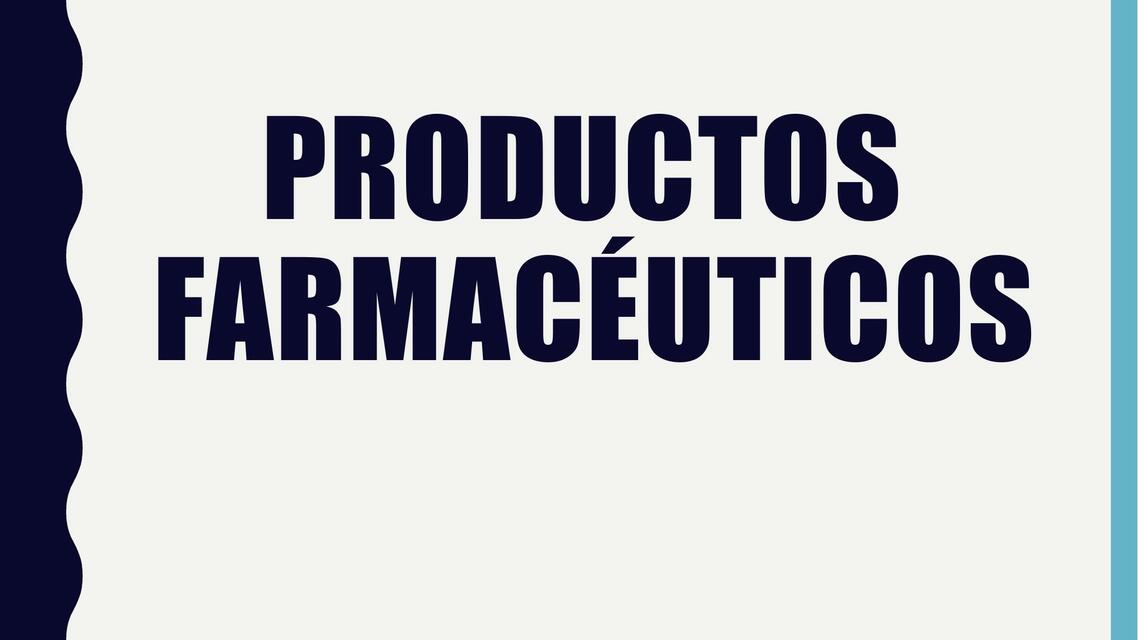 Productos farmacéuticos 