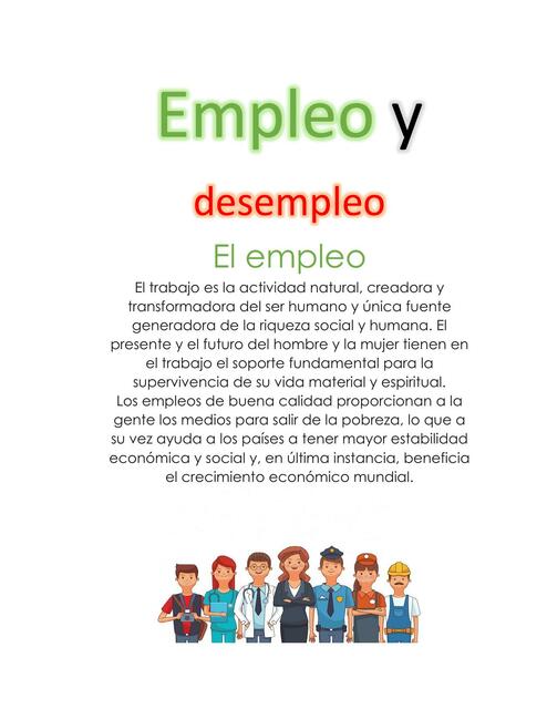 El empleo y el desempleo