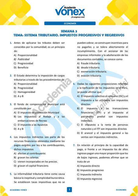 Sistema tributario impuestos progresivos y regresivos 