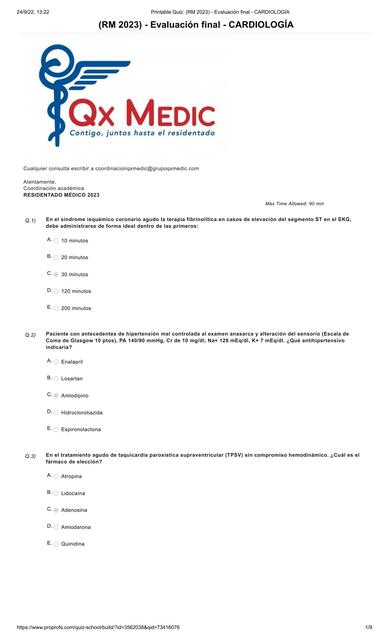 EVALUACIÓN FINAL CARDIOLOGÍA CLAVES