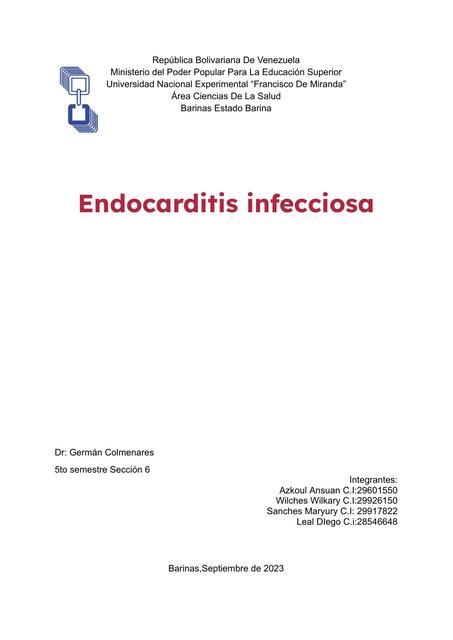 Endocarditis infecciosa 