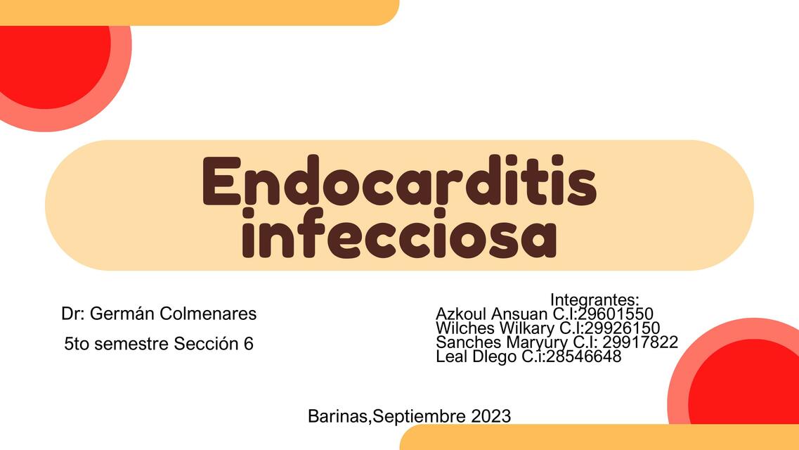 Endocarditis infecciosa