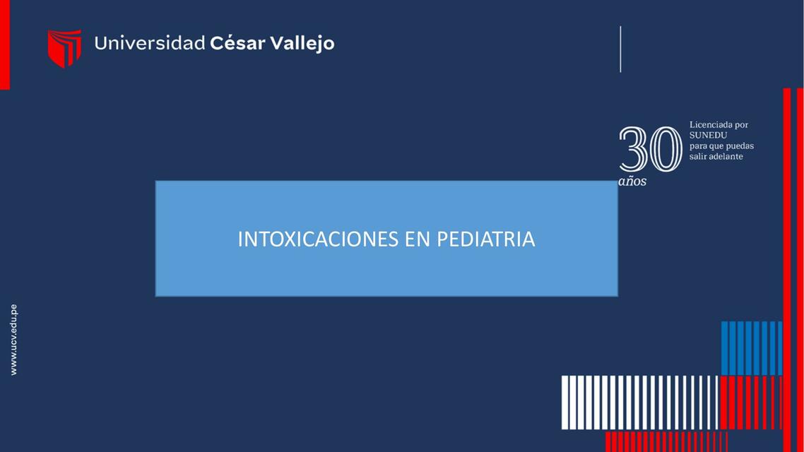 Intoxicaciones en pediatría 