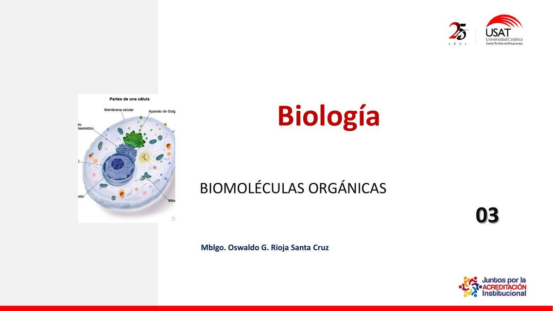 BIOMOLÉCULAS ORGÁNICAS 1