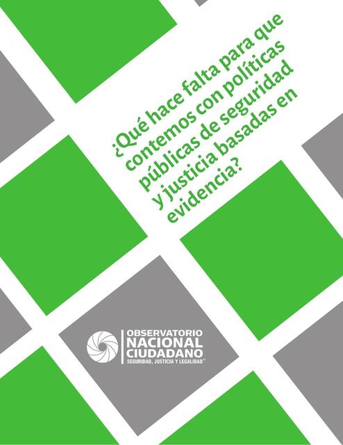 Qué hace falta para que contemos con políticas públicas de seguridad y justicia basadas en evidencia