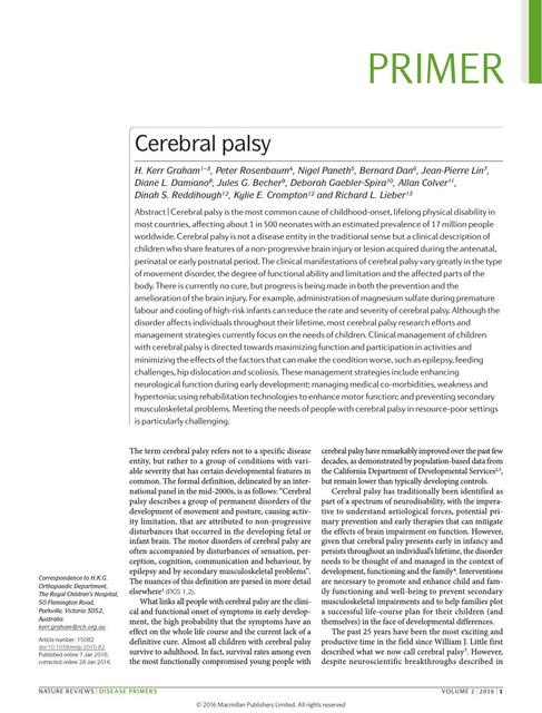 Cerebral palsy