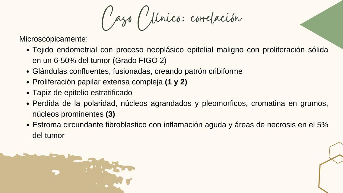 Cáncer endometrio Correlación 2