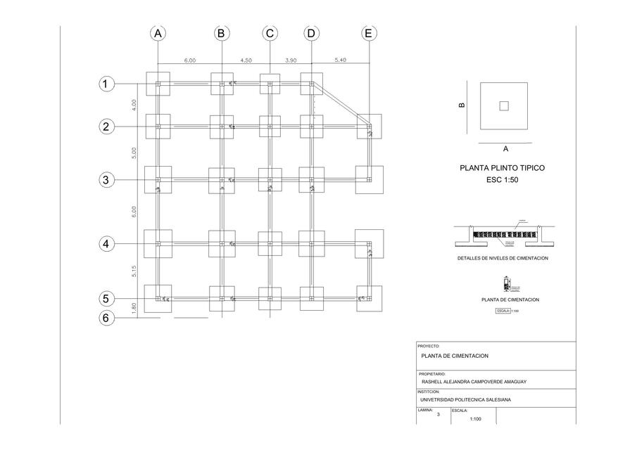 PLANTA DE CIMENTACION