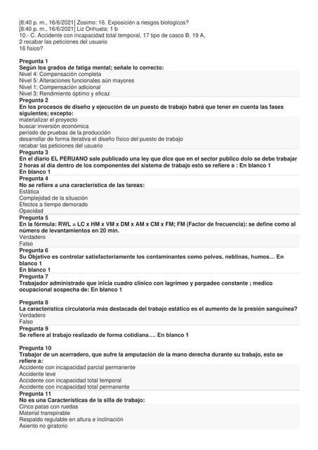 exámenes de salud ocupacional | Mishelle Chavez | uDocz