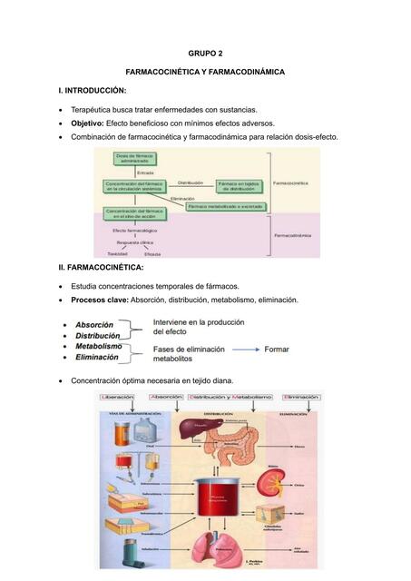 FARMACOCINÉTICA Y FARMACODINÁMICA