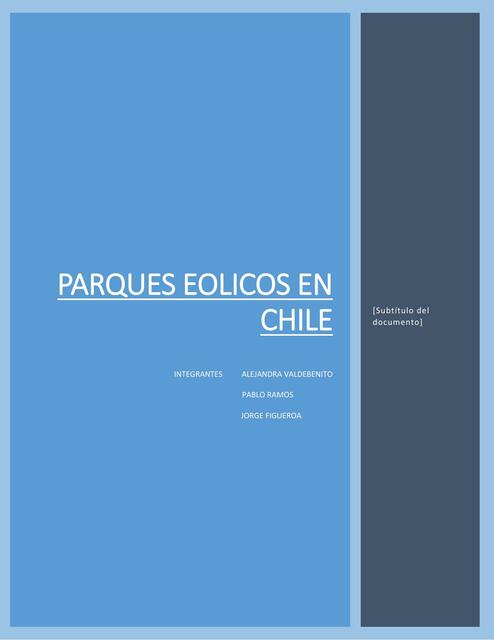 Parques eólicos en Chile