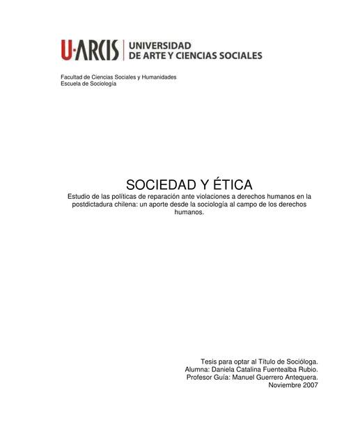 Sociedad y ética