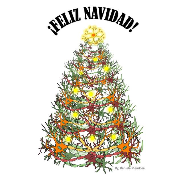 Arbol de Navidad con neuronas