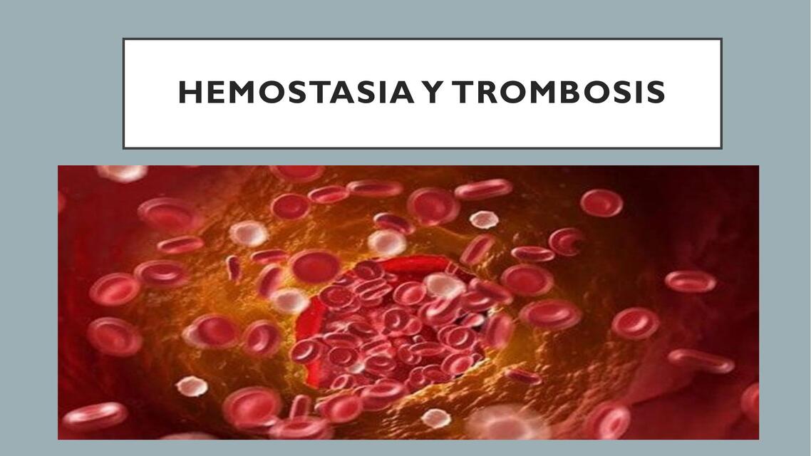 Hemostasia y Trombosis 