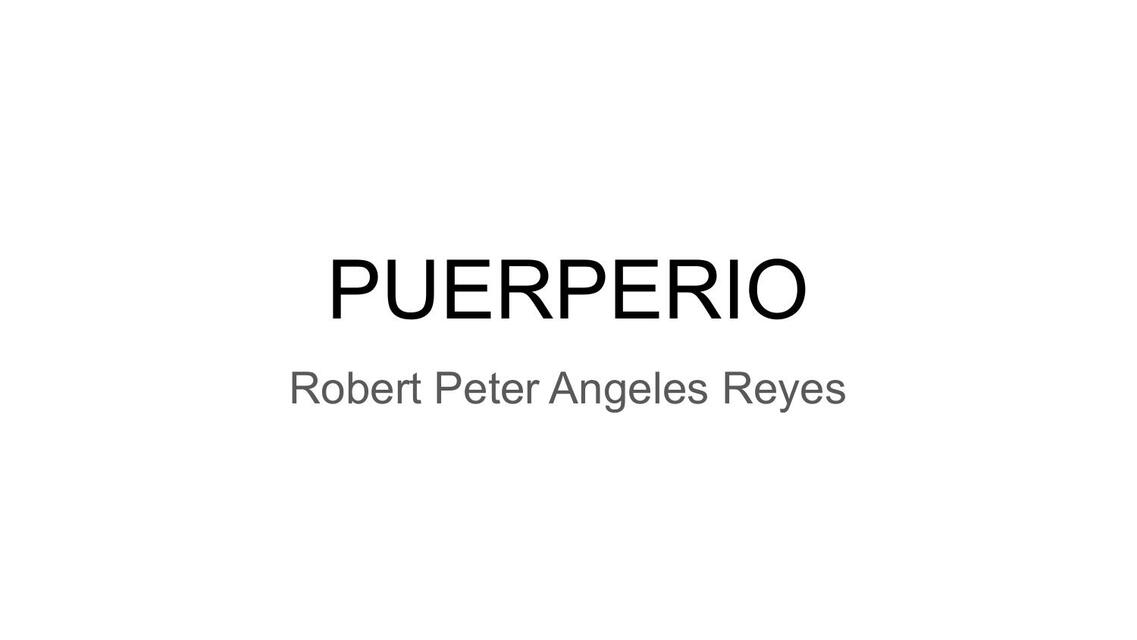 Puerperio 