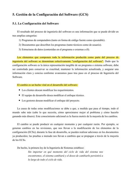Gcs Software Designed Gestión de la Configuración del Software (GCS) | Ingeniería de Software ...