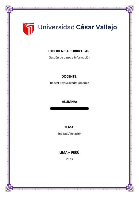 Entidad Relación BD - UCV - 4TO CICLO