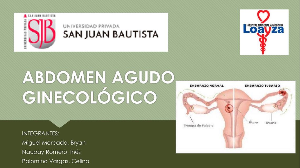 ABDOMEN AGUDO GINECOLÓGICO SEMINARIO