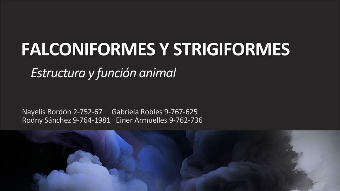 Falconiformes y strigiformes