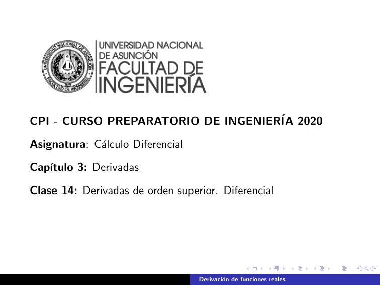 Derivas orden superior Diferenciales