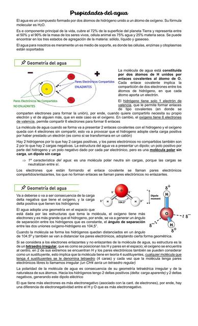 Propiedades del Agua