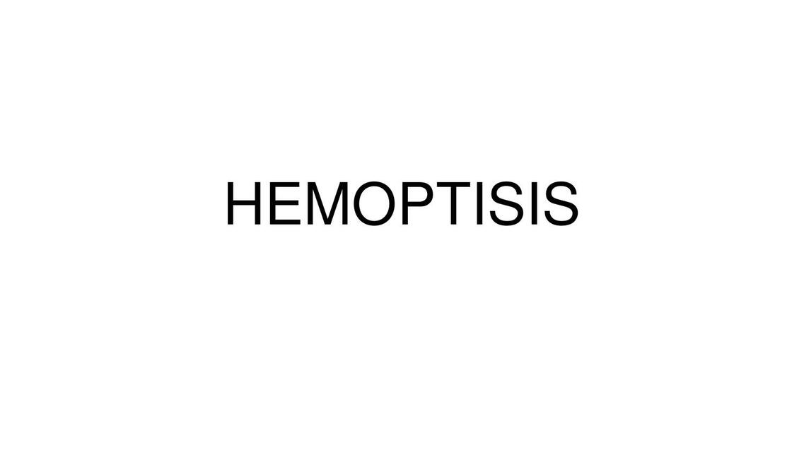 HEMOPTISIS