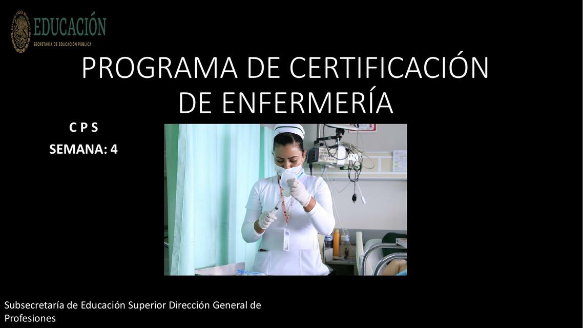 PROGRAMA DE CERTIFICACIÓN DE ENFERMERÍA