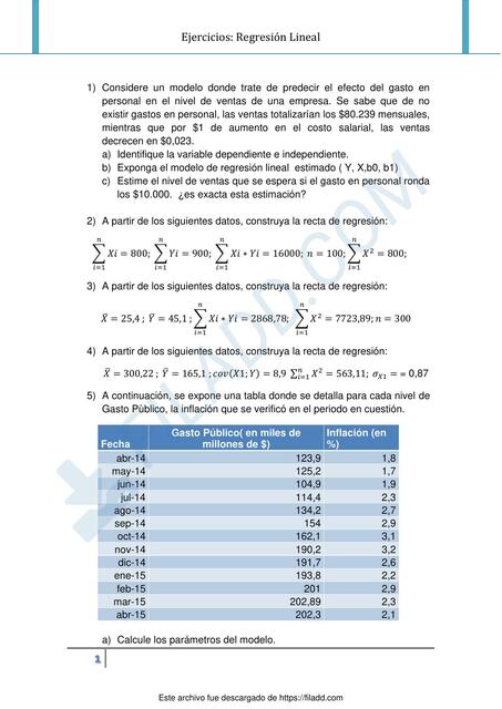 Regresión Lineal