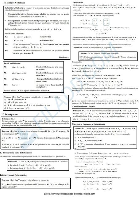 Espacios Vectoriales 