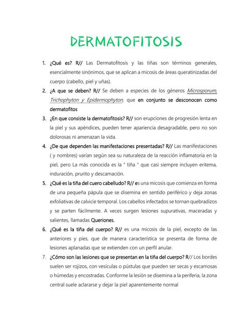 DERMATOFITOSIS