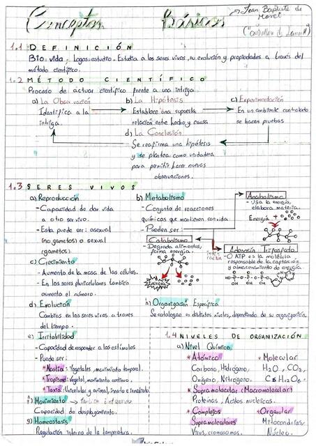 CONCEPTOS BÁSICOS DE LA BIOLOGIA  