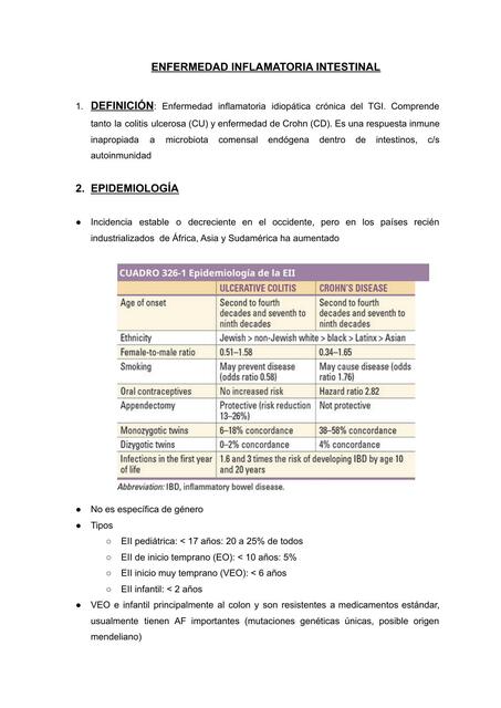 ENFERMEDAD INFLAMATORIA INTESTINAL