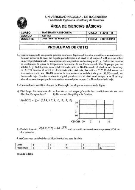 Problemas de matemática discreta