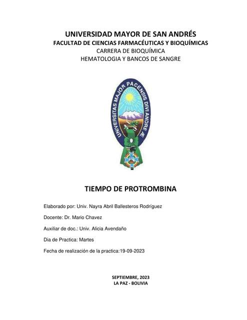 Tiempo de Protrombina 