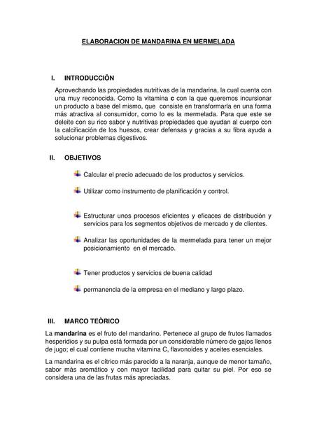 Elaboración de Mandarina en Mermelada