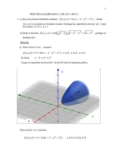 Practica calificada Calculo multivariable 2017-2