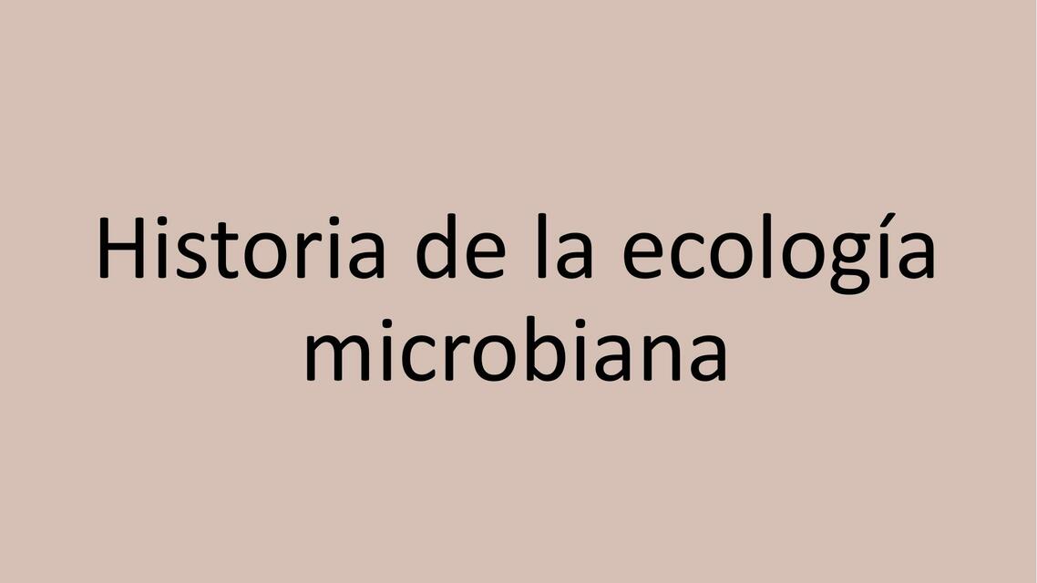 Ecología Oral Historia