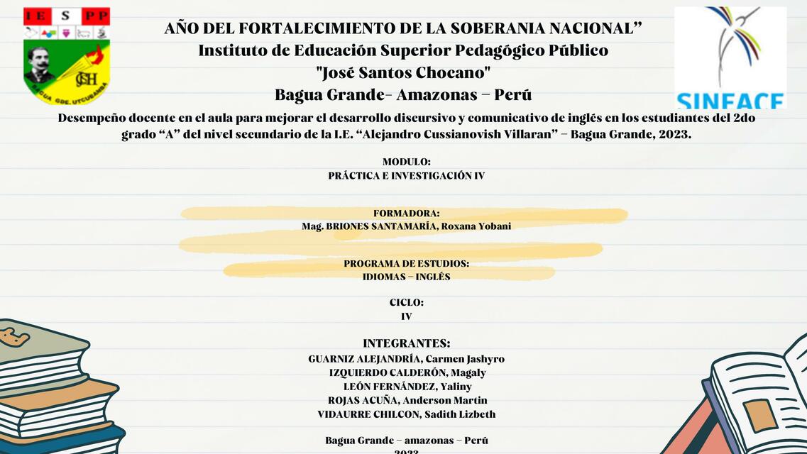 Desempeño Docente en el Aula para Mejorar el Desarrollo Discursivo y Comunicativo de Inglés 