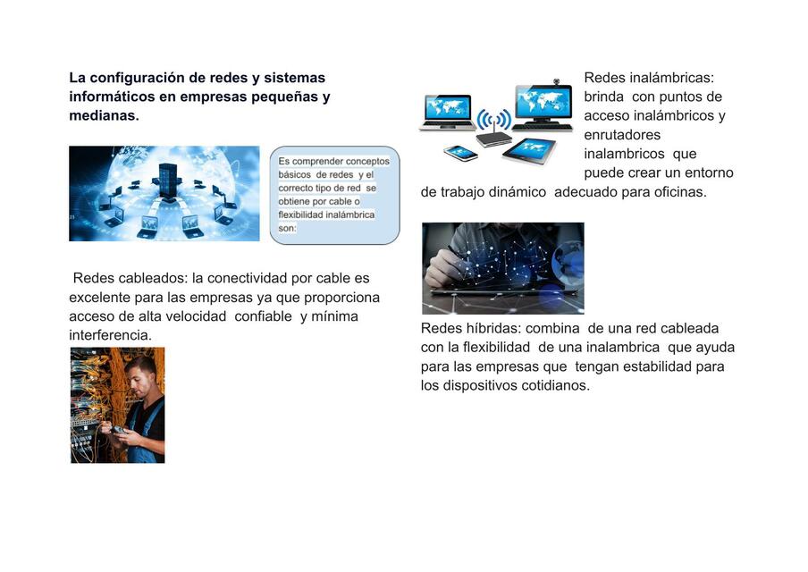 La configuración de redes y sistemas informáticos