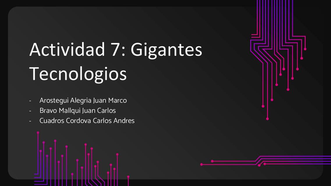 Actividad 7: Gigantes Tecnológicos