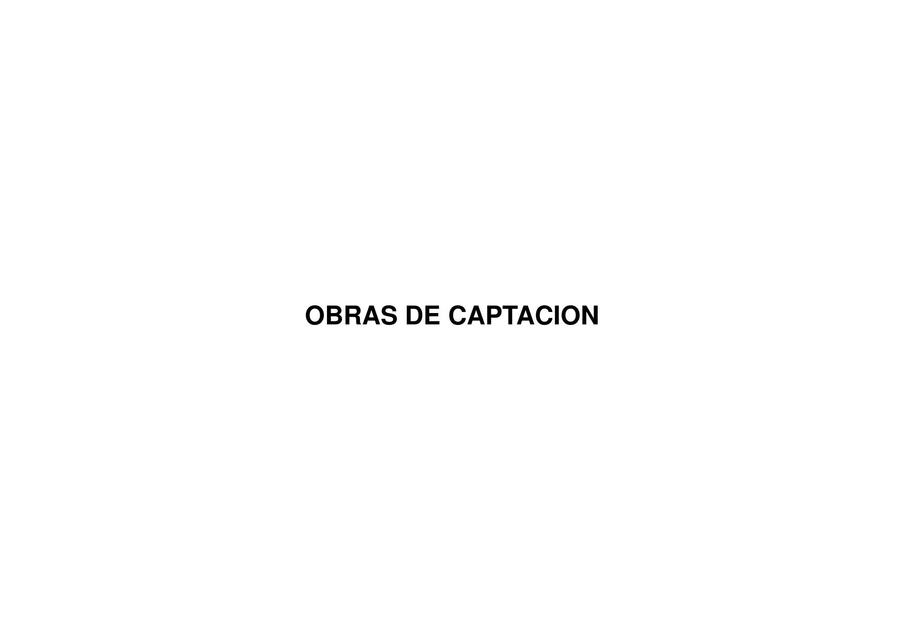 OBRAS DE CAPTACION