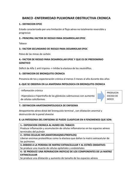 Banco enfermedad pulmonar obstructiva crónica 