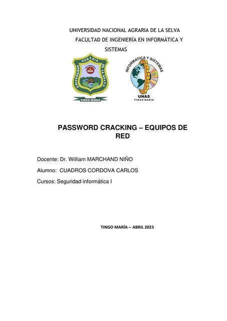 Password Cracking – Equipos de Red