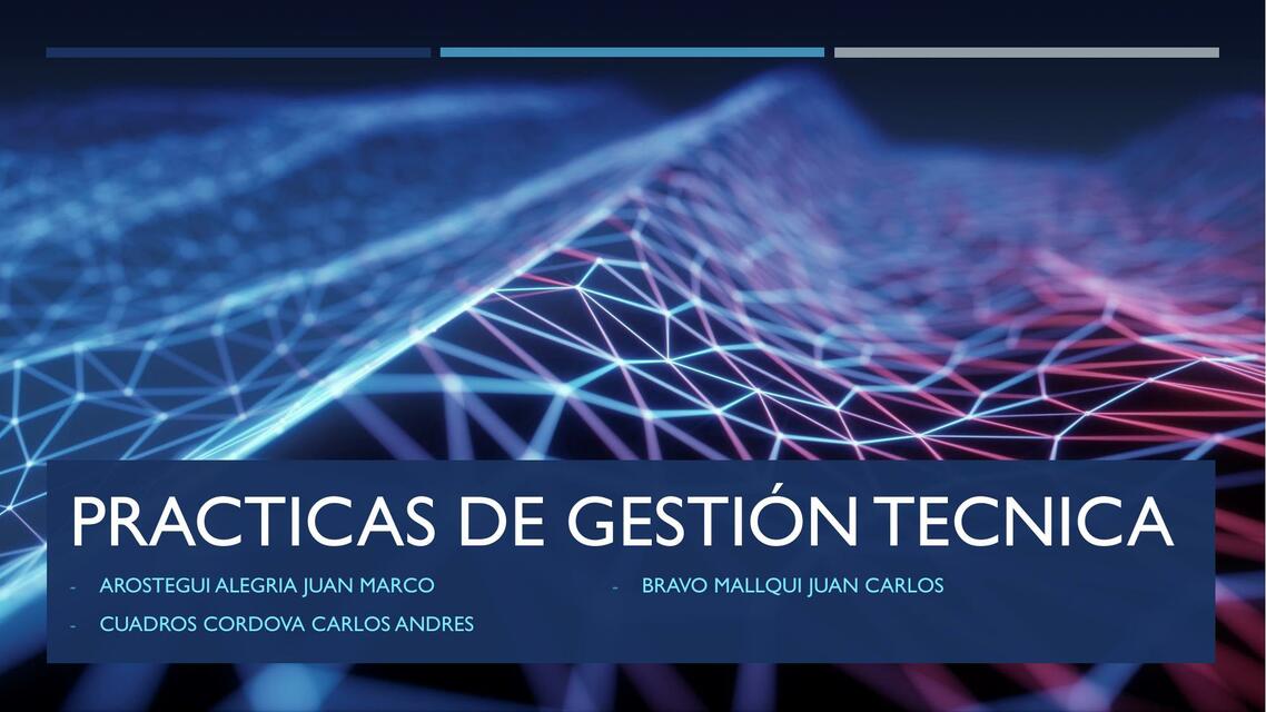 Prácticas de gestión técnica