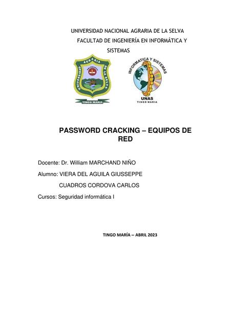 Laboratorio Password Cracking – Equipos de red