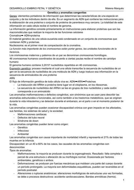 y anomalias congenitas Malena Marqués uDocz