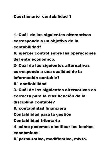 Cuestionario contabilidad 1