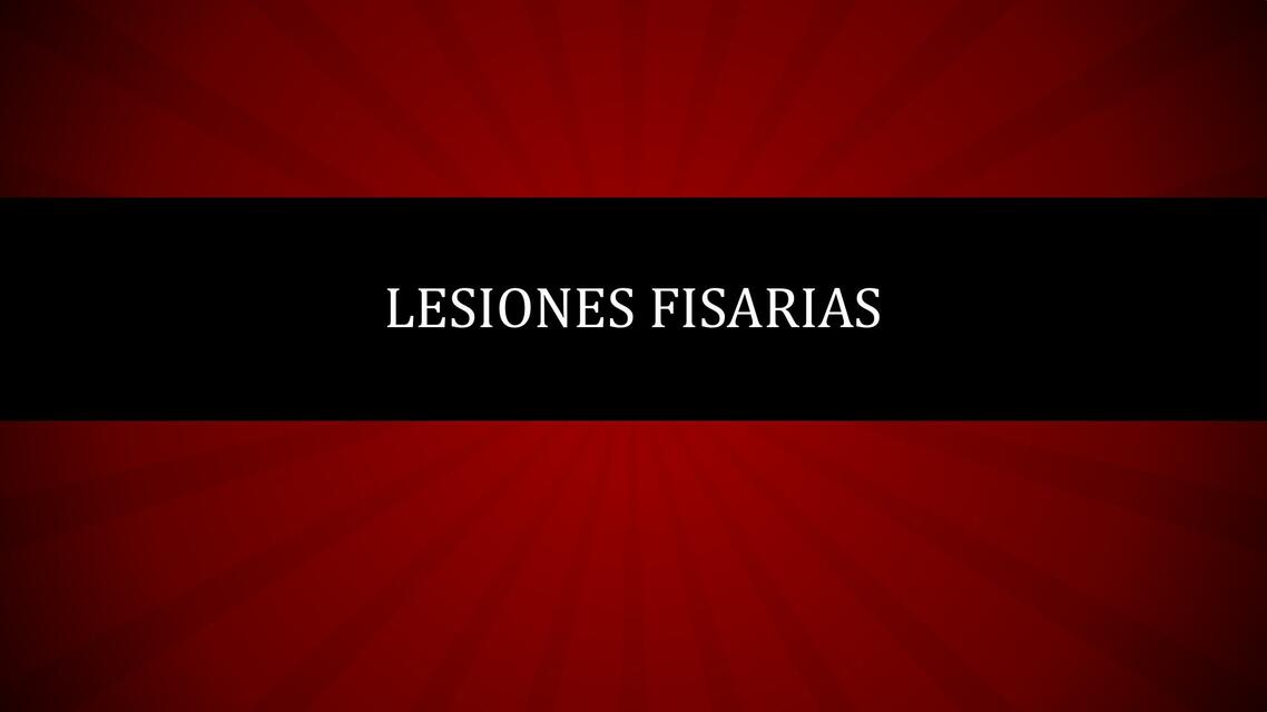 Lesiones fisarias