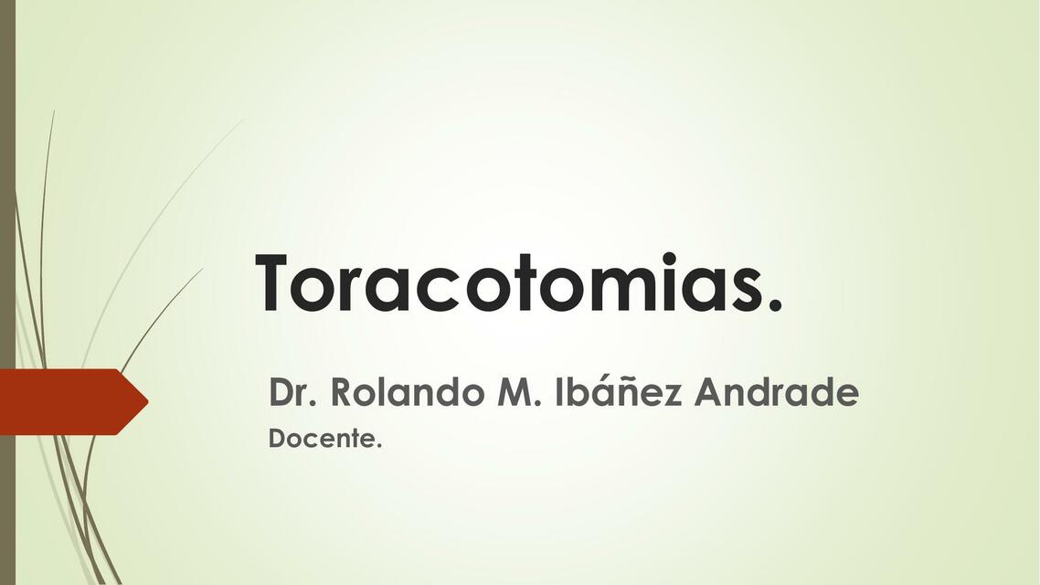 Toracotomías